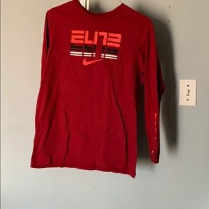 Red boys large Nike long sleeve tee